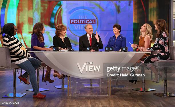 On THURSDAY, OCTOBER 13, the Political View welcomes Senator Tim Kaine in his first appearance on the Walt Disney Television via Getty Images talk...