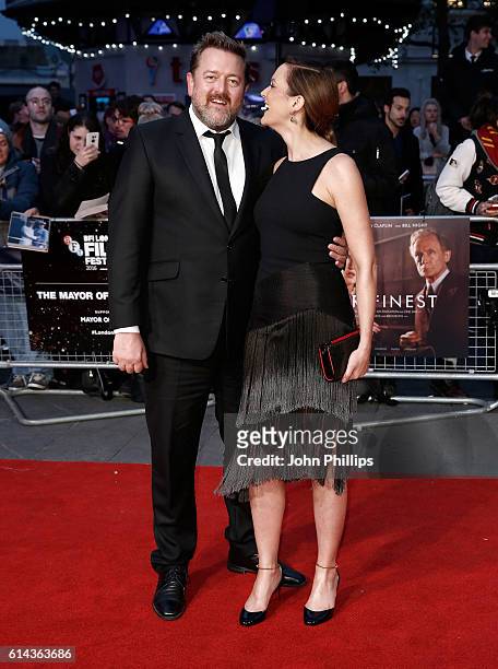Guy Garvey and actress Rachael Stirling attend 'Their Finest' Mayor's Centrepiece Gala screening during the 60th BFI London Film Festival at Odeon...