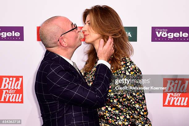 Horst Lichter and Nada Lichter attend the red carpet at the 'Goldene Bild der Frau' award at Stage Theater on October 13, 2016 in Hamburg, Germany.