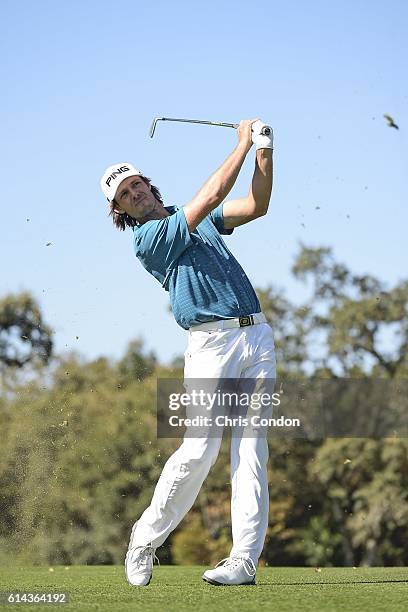 Aaron Baddeley of Australia with his new Ping gear during practice for the Safeway Open at Silverado Country Club on October 11, 2016 in Napa,...