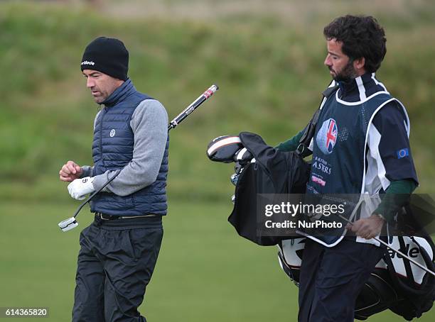 Eduardo De La Riva during The British Masters 2016 supported by SkySports Round One at The Grove Golf Course on October 13, 2016 in Watford, England.