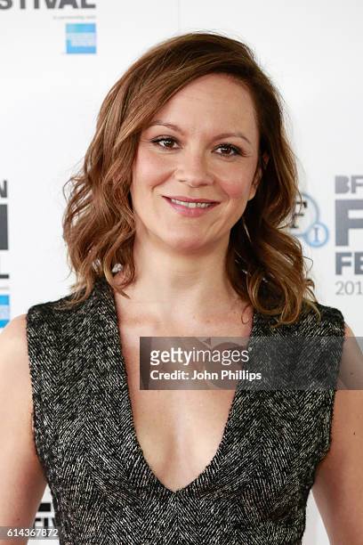 Actress Rachael Stirling attends 'Their Finest' photocall during the 60th BFI London Film Festival at The Mayfair Hotel on October 13, 2016 in...