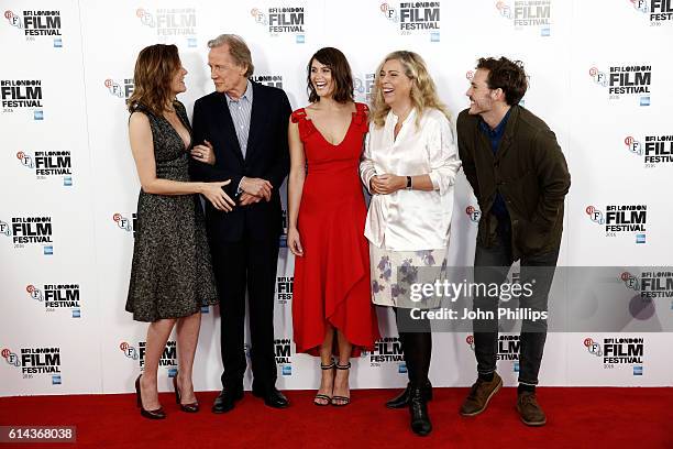 Actors Rachael Stirling, Bill Nighy, Gemma Arterton, director Lone Scherfig and actor Sam Claflin attend 'Their Finest' photocall during the 60th BFI...