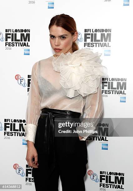 Actress Billie Piper attends the 'City Of Tiny Lights' screening in association with Mobo Films during the 60th BFI London Film Festival at...