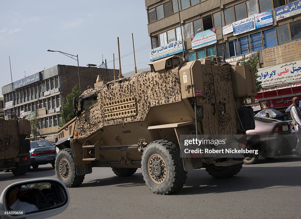 British Army MRAPs In Kabul