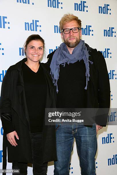 Katharina Wackernagel and Henning Bohm attend the 'Der Island-Krimi: Der Tote im Westfjord' premiere at Astor Film Lounge on October 13, 2016 in...