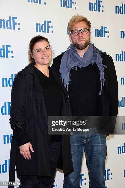 Katharina Wackernagel and Henning Bohm attend the 'Der Island-Krimi: Der Tote im Westfjord' premiere at Astor Film Lounge on October 13, 2016 in...