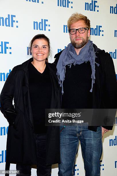 Katharina Wackernagel and Henning Bohm attend the 'Der Island-Krimi: Der Tote im Westfjord' premiere at Astor Film Lounge on October 13, 2016 in...