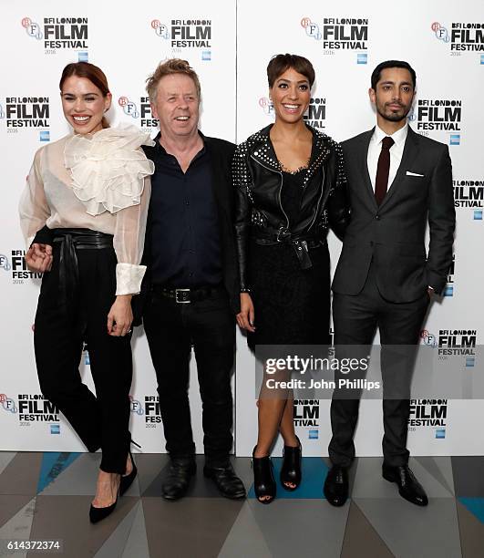 Actress Billie Piper, director Pete Travis and actors Cush Jumbo and Riz Ahmed attend the 'City Of Tiny Lights' screening in association with Mobo...