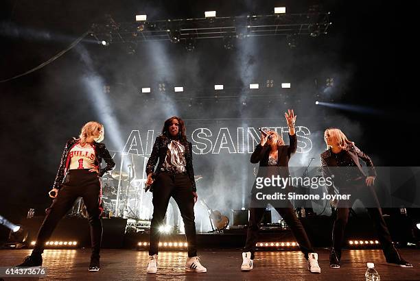Natalie Appleton, Shaznay Lewis, Melanie Blatt, Nicole Appleton of All Saints perform live on stage at O2 Academy Brixton on October 13, 2016 in...