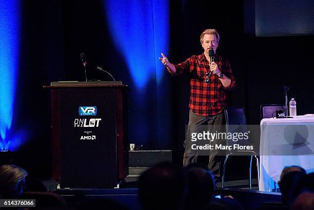 David Spade speaks at VR On The Lot at Paramount Studios on October 13, 2016 in Hollywood, California.