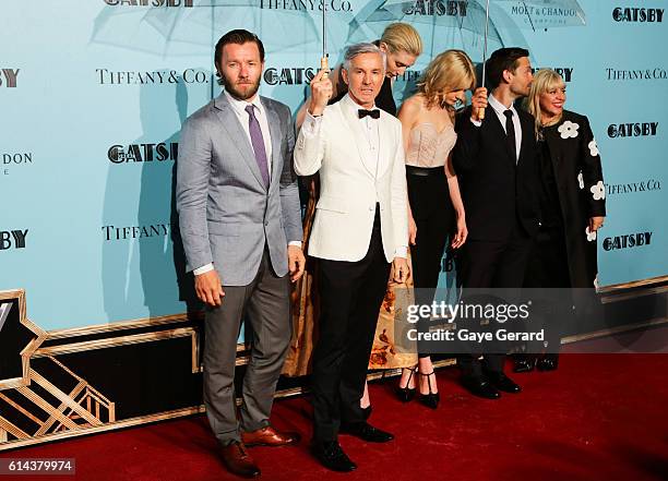 Cast Joel Edgerton, Baz Luhrmann, Elizabeth Debicki, Carey Mulligan,Tobey Macguire, Catherine Martin arrive at the "Great Gatsby" Australian Premiere...