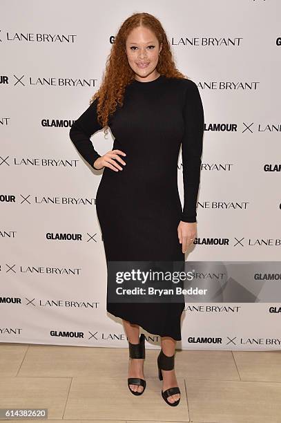 Model Sabina Karlsson attends the Glamour x Lane Bryant Collection Launch at Lane Bryant 34th Street on October 13, 2016 in New York City.