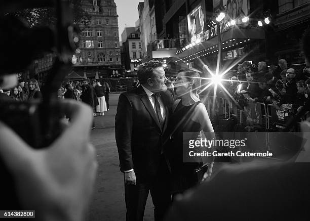 Guy Garvey and Rachael Stirling attend 'Their Finest' Mayor's Centrepiece Gala screening during the 60th BFI London Film Festival at Odeon Leicester...