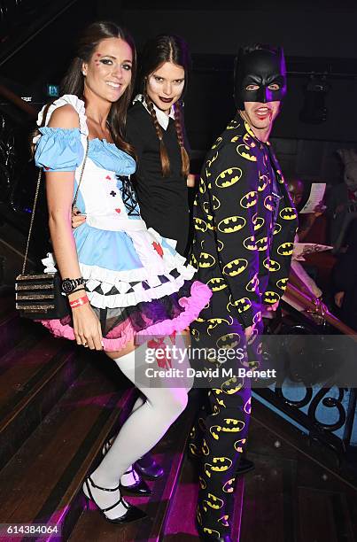 Kim Johnson, Sarah Ann Macklin and Harry Langton attend the Unicef UK Halloween Ball, raising vital funds to support Unicef's life-saving work for...