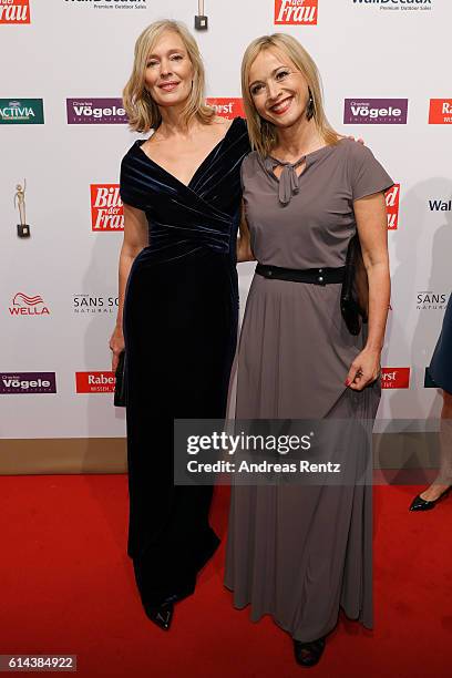 Katja Weitzenboeck and Katharina Abt attend the 'Goldene Bild der Frau' award at Stage Theater on October 13, 2016 in Hamburg, Germany.