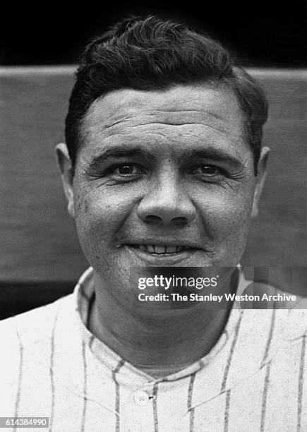 Babe Ruth poses for the camera circa 1927.