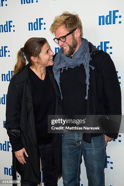 Katharina Wackernagel and Henning Blum attend the 'Der Island-Krimi: Der Tote im Westfjord' premiere at Astor Film Lounge on October 13, 2016 in...