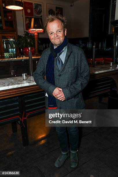 Toby Jones attends the press night after party for "The Dresser" at The National Cafe on October 13, 2016 in London, England.