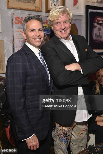Howard Hughes Corporation David Weinreb and Artist Peter Tunney attend iPic Theaters Fulton Market Opening Gala at the Seaport District / Screening...