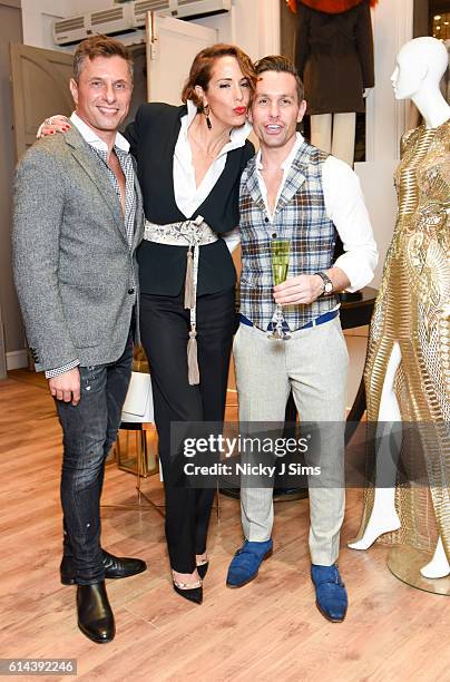 Goran Svilar, Vanessa Arelle and Ali Samli attend the ConSept Charity Shopping Event in London at ConSept, King's Road on October 13, 2016 in London,...