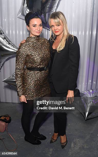 Gizzi Erskine and Sophie Michelle attend Dazed Magazine's 25th birthday party in partnership with Calvin Klein at The Store Studios on October 13,...