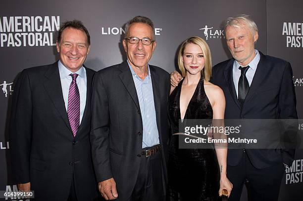 Producers Gary Lucchesi and Tom Rosenberg, actress Valorie Curry, and producer Andre Lamal arrive at the premiere of Lionsgate's 'American Pastoral'...