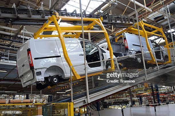 cars on the production line - peugeot stock pictures, royalty-free photos & images