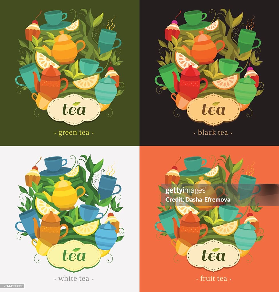 Vector Tea Labels Label Design For Tea High-Res Vector Graphic - Getty Images