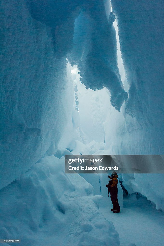 Erebus Ice Caves, Mount Erebus, Ross Island, Antarctica.