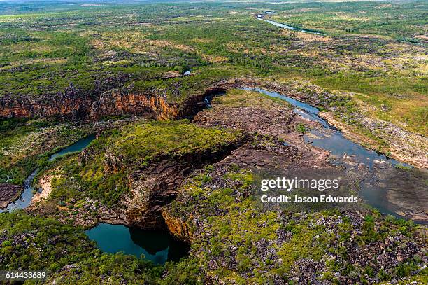 mitchell falls, mitchell river national park, mitchell plateau, kimberley coast, western australia, australia. - horizontal falls kimberley australia stock pictures, royalty-free photos & images