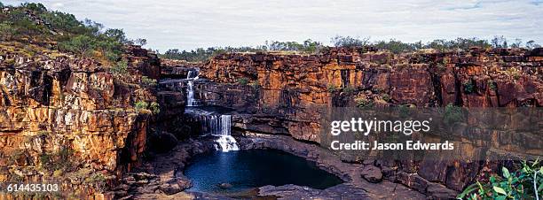 mitchell falls, mitchell river national park, mitchell plateau, kimberley coast, western australia, australia. - horizontal falls kimberley australia stock pictures, royalty-free photos & images