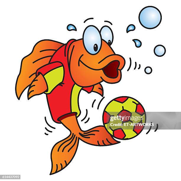 goldfish comics - red fish stock illustrations