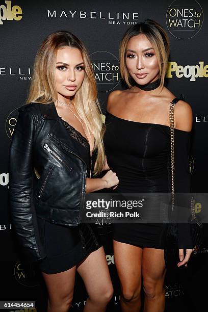 Models Jadey Wadey and Aika Sato attend People's "Ones to Watch" event presented by Maybelline New York at E.P. & L.P. On October 13, 2016 in...