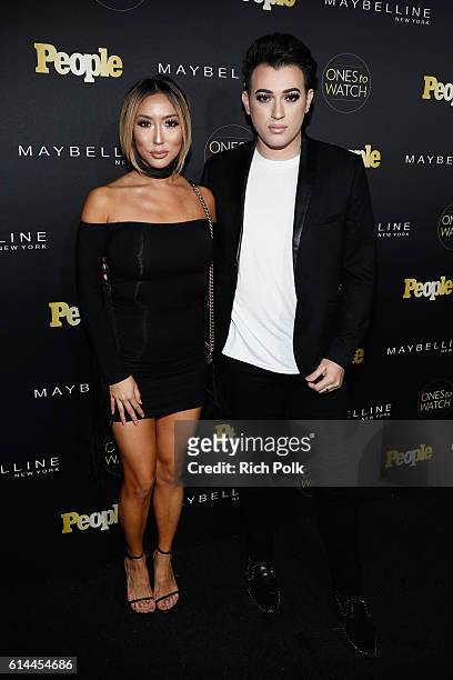 Models Arika Sato and model Manny Mua attend People's "Ones to Watch" event presented by Maybelline New York at E.P. & L.P. On October 13, 2016 in...