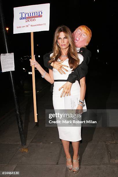 Jemima Goldsmith arriving the UNICEF Halloween Ball on October 13, 2016 in London, England.