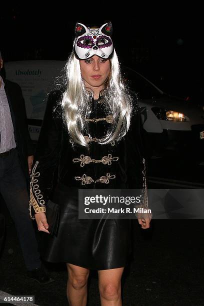 Princess Beatrice of York arriving the UNICEF Halloween Ball on October 13, 2016 in London, England.