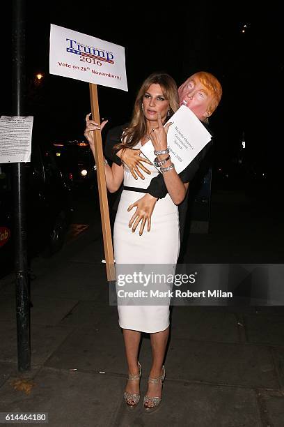 Jemima Goldsmith arriving the UNICEF Halloween Ball on October 13, 2016 in London, England.