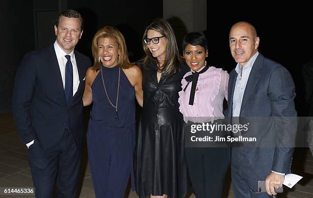 Personalities Willie Geist, Hoda Kotb, Savannah Guthrie, Tamron Hall and Matt Lauer attend the 54th New York Film Festival "Jackie" screening on...