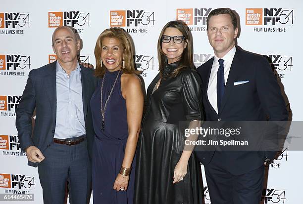 Personalities Matt Lauer, Hoda Kotb, Savannah Guthrie and Willie Geist attend the 54th New York Film Festival "Jackie" screening on October 13, 2016...