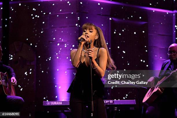 Singer Ariana Grande attends Tiffany & Co.'s unveiling of the newly renovated Beverly Hills store and debut of 2016 Tiffany masterpieces at Tiffany &...