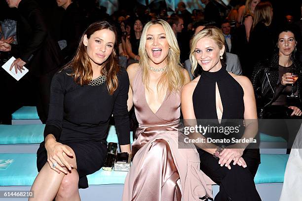 Actresses Jennifer Garner, Kate Hudson and Reese Witherspoon attend Tiffany & Co.'s unveiling of the newly renovated Beverly Hills store and debut of...