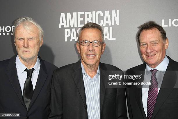 Tom Rosenberg, Andre Lamal, and Gary Lucchesi attend the Special Screening Of Lionsgate's "American Pastoral" on October 13, 2016 in Beverly Hills,...