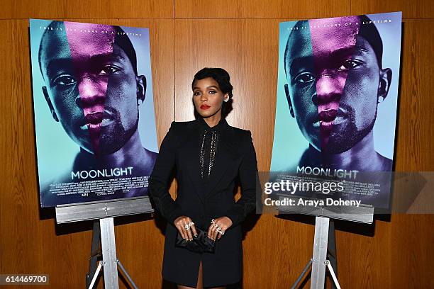 Janelle Monae attends the premiere of A24's "Moonlight" at DGA Theater on October 13, 2016 in Los Angeles, California.