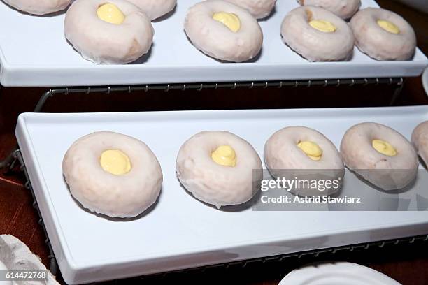 View of Scott Levine's Sunny Side Up Donuts at Chicken Coupe hosted by Whoopi Goldberg and Andrew Carmellini at The William Vale on October 13, 2016...