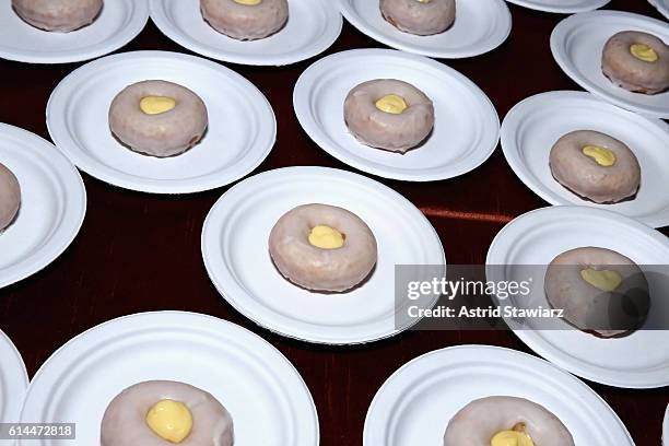 View of Scott Levine's Sunny Side Up Donuts at Chicken Coupe hosted by Whoopi Goldberg and Andrew Carmellini at The William Vale on October 13, 2016...