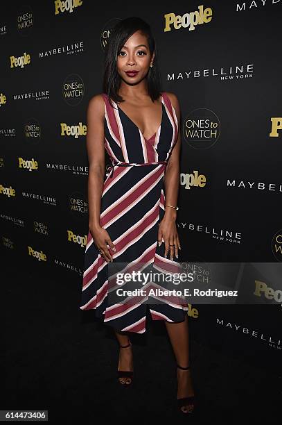 Actress Bresha Webb attends People's "Ones to Watch" event presented by Maybelline New York at E.P. & L.P. On October 13, 2016 in Hollywood,...