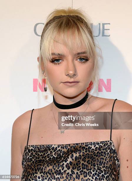 Maddi Bragg attends NYLON Nights Los Angeles, in celebration of the October It Girl issue hosted by cover star Tinashe, at Doheny Room on October 13,...