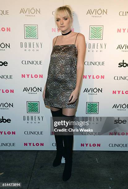 Maddi Bragg attends NYLON Nights Los Angeles, in celebration of the October It Girl issue hosted by cover star Tinashe, at Doheny Room on October 13,...