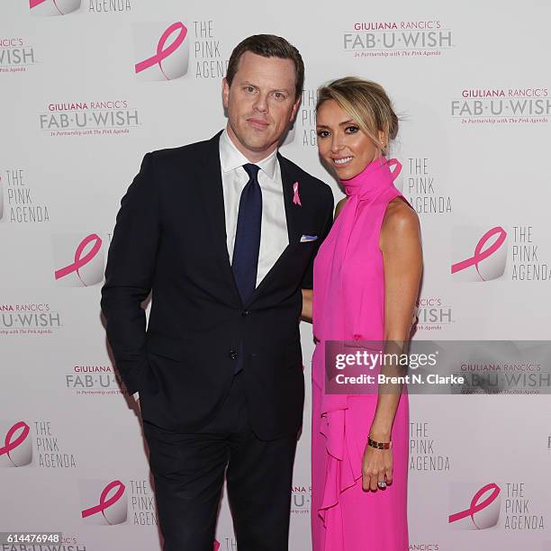 Willie Geist and television personality/event hostess Giuliana Rancic attend The Pink Agenda's 2016 Gala held at Three Sixty on October 13, 2016 in...